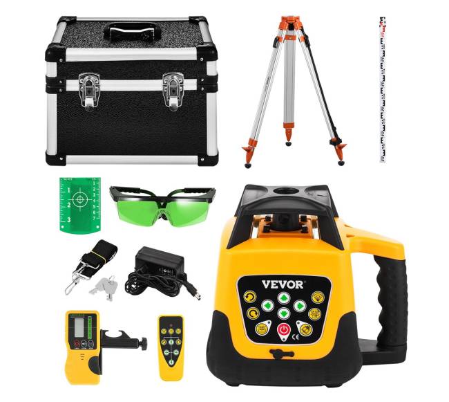 rotacinis lazerinis lygintuvas su trikojais ir matavimo skale8