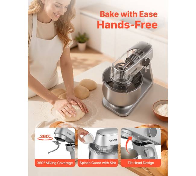 Elektrinė virtuvinė tešlos maišyklė 7,4 L, 1800W5