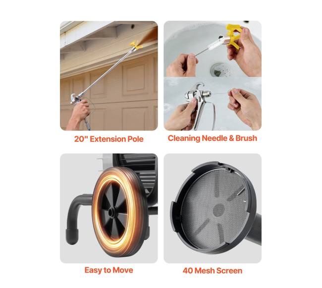 Diafragminis beoris dažų purkštuvas, 1800W4