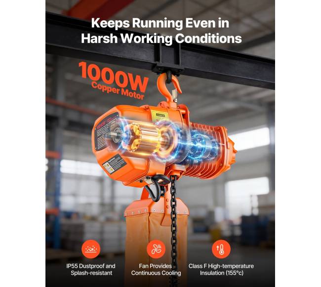 500 kg elektrinis grandininis keltuvas 6 m aukštis5