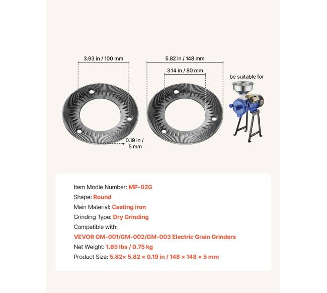 2 vnt. elektrinių malūnėlių šlifavimo plokštės6