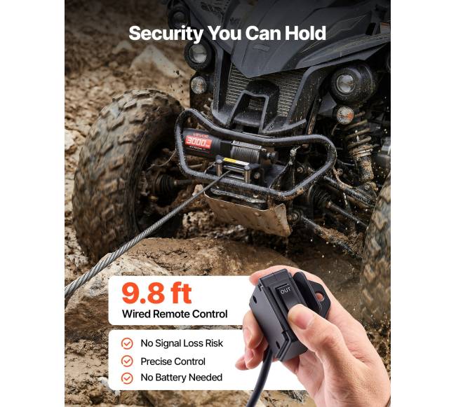 1360 kg elektrinis gervė 12V DC ATVUTV3