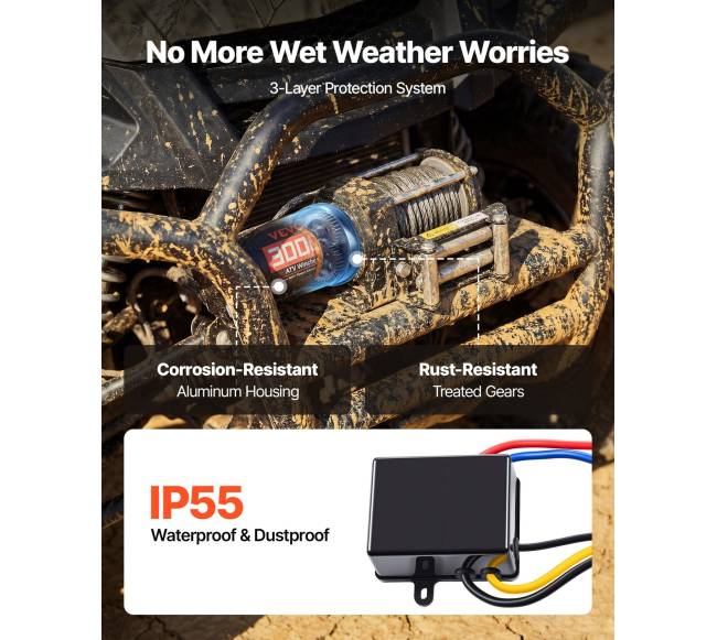 1360 kg elektrinis gervė 12V DC ATVUTV5