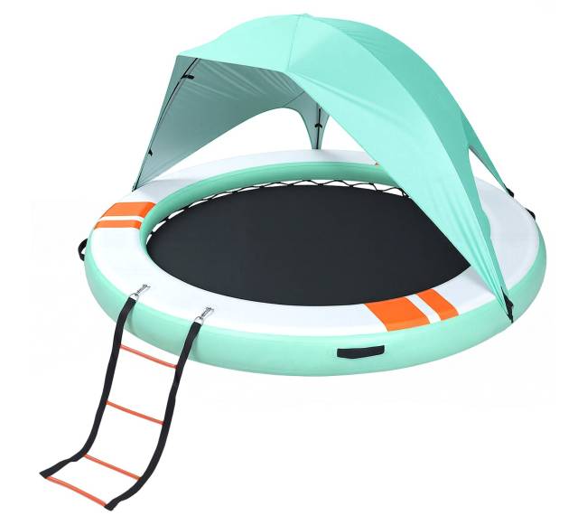 Pripučiamas plaukiojantis dokas su kopėčiomis0