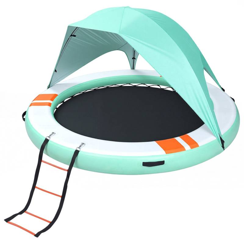 Pripučiamas plaukiojantis dokas su kopėčiomis0