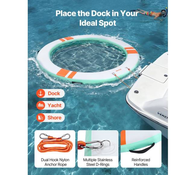 Pripučiamas plaukiojantis dokas su kopėčiomis3