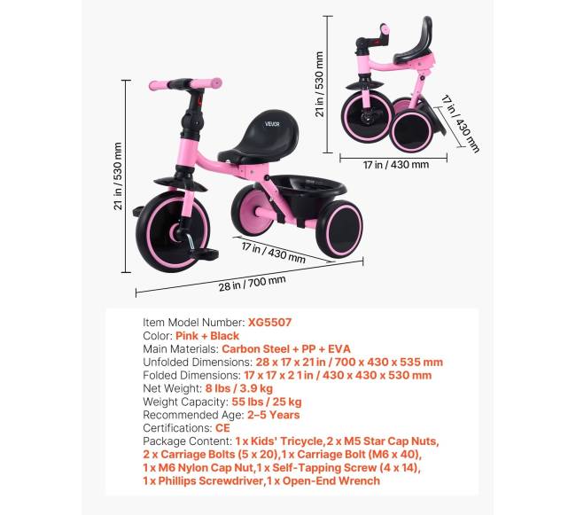 Triratukas vaikams nuo 2 iki 5 metų6