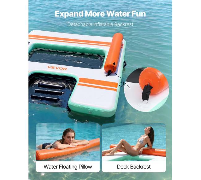 Pripučiama plaukiojanti platforma 2.44 x 1.83 m2