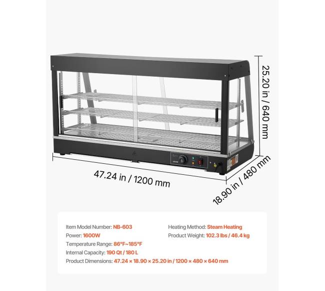 Trijų aukštų maisto šildytuvas vitrina6