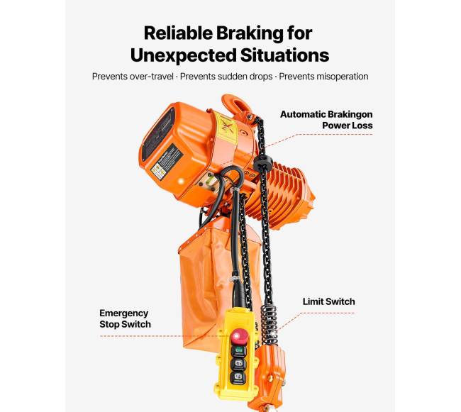 1000 kg elektrinė grandinė, 6 m kėlimo aukštis4