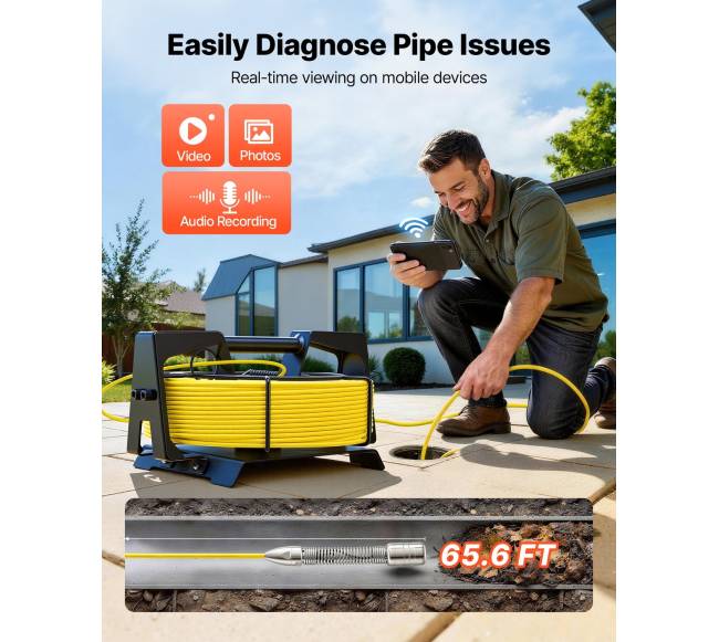 Nauja nuotolinė kanalizacijos kamera su WiFi1