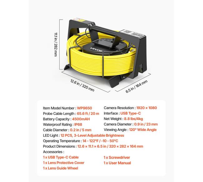 Nauja nuotolinė kanalizacijos kamera su WiFi6