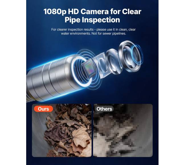 Kanalizacijos kamera su WiFi, 50 m kabeliu1