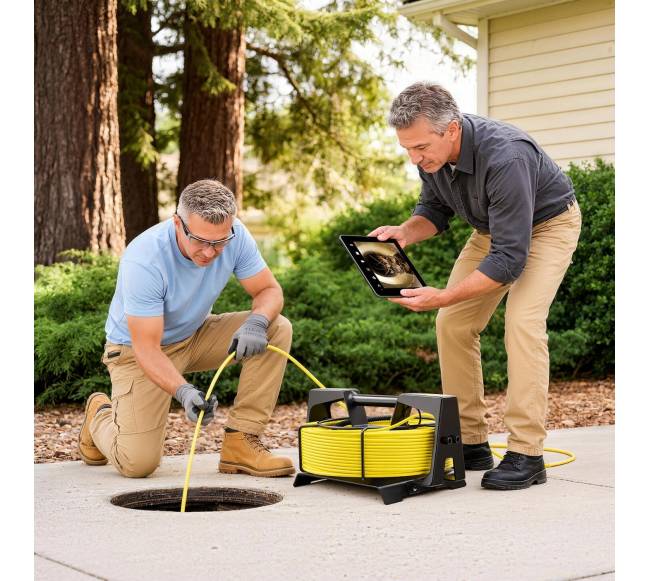 Kanalizacijos kamera su WiFi, 50 m kabeliu7