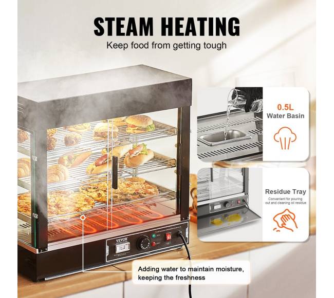 3 lygių maisto šildytuvas su apšvietimu3