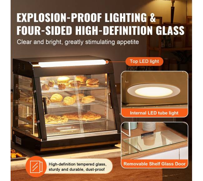 3 lygių maisto šildytuvas su apšvietimu4