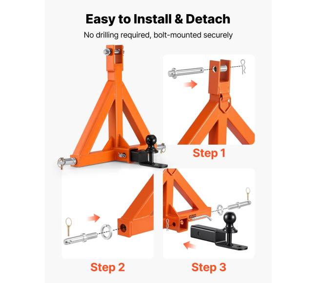 Trijų taškų priekabos kabliai traktoriams4