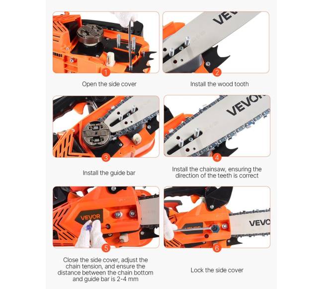 25 cc benzininis grandininis pjūklas 12 cm medienai5
