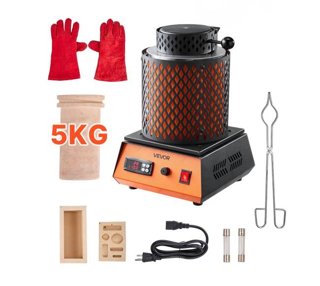 Elektrinė lydymo krosnis su 5 kg tigliu0