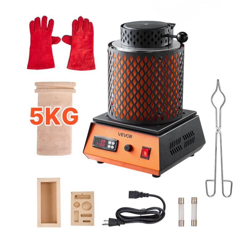 Elektrinė lydymo krosnis su 5 kg tigliu0