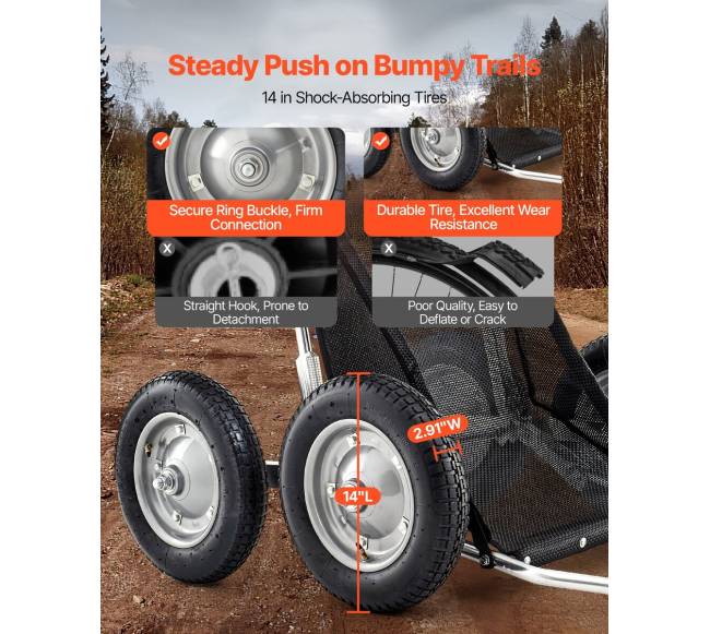 Sulankstoma žvėriena vežimėlis su amortizacija2