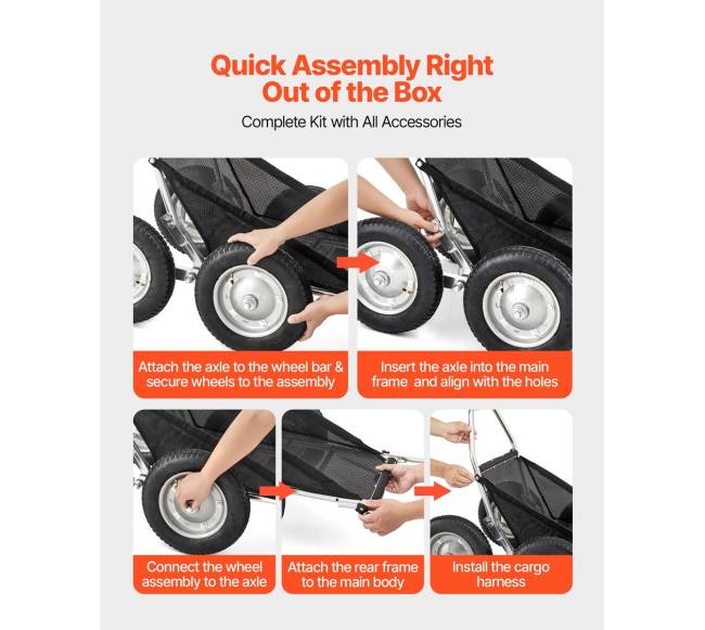 Sulankstoma žvėriena vežimėlis su amortizacija5