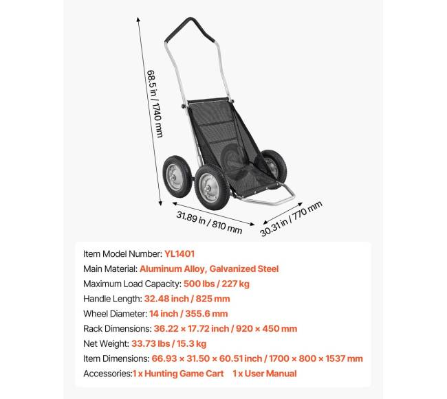 Sulankstoma žvėriena vežimėlis su amortizacija6