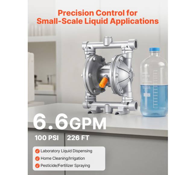 Oro valdomas dvigubas diafragminis siurblys, 25 LPM2