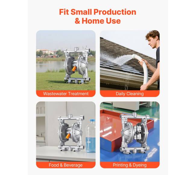 Oro valdomas dvigubas diafragminis siurblys, 25 LPM5