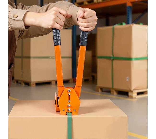 Plastikinė juostos įtempimo rinkinys su įrankiais ir 305 m be juostos7