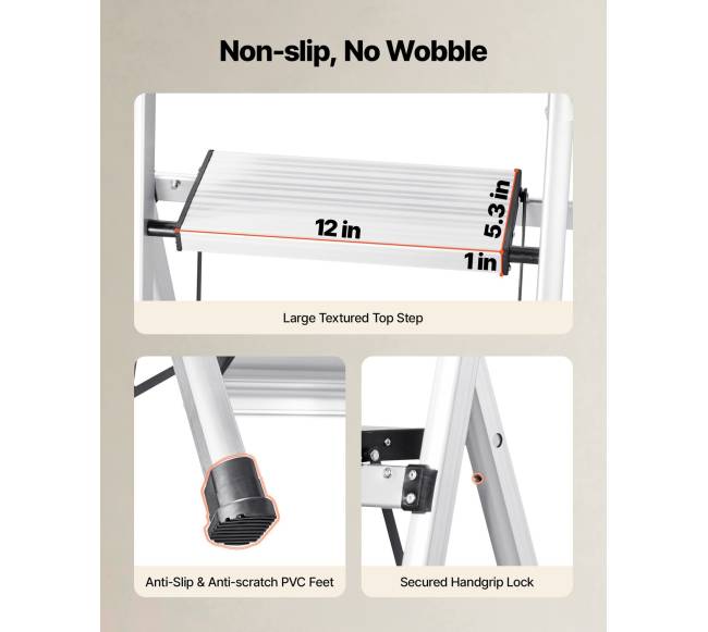 6 pakopų sulankstoma aliuminio kopėčios2