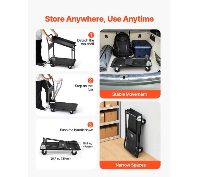 Sulankstomas vežimėlis, 317.51 kg, dvi platformos3