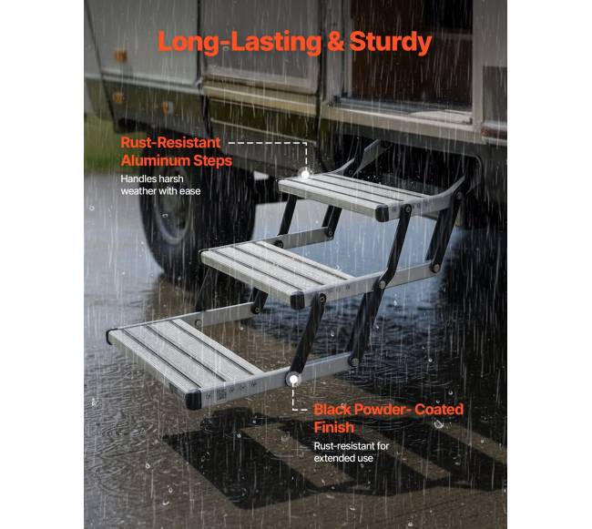 3 pakopų ištraukiamos RV laipteliai5