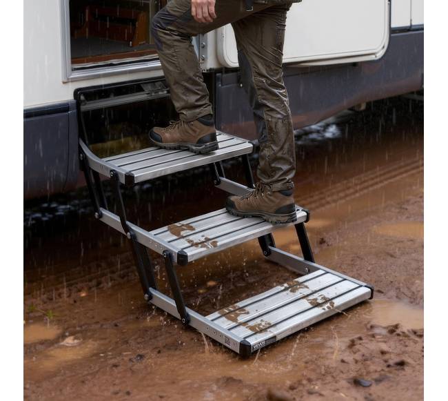 3 pakopų ištraukiamos RV laipteliai7