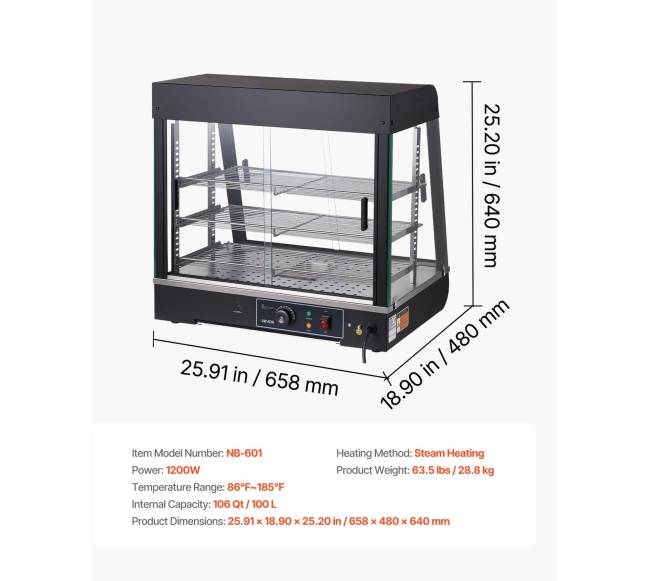 3 aukštų maisto šildytuvas vitrininis6