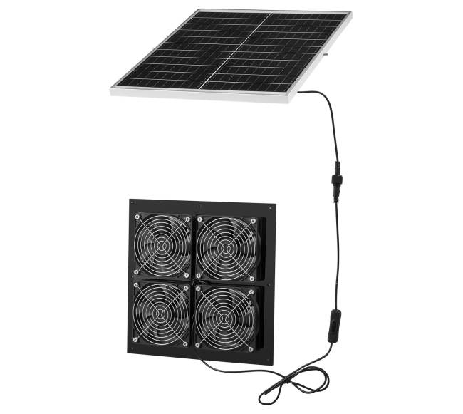Saulės energija varomas ventiliatorius su saulės baterija0