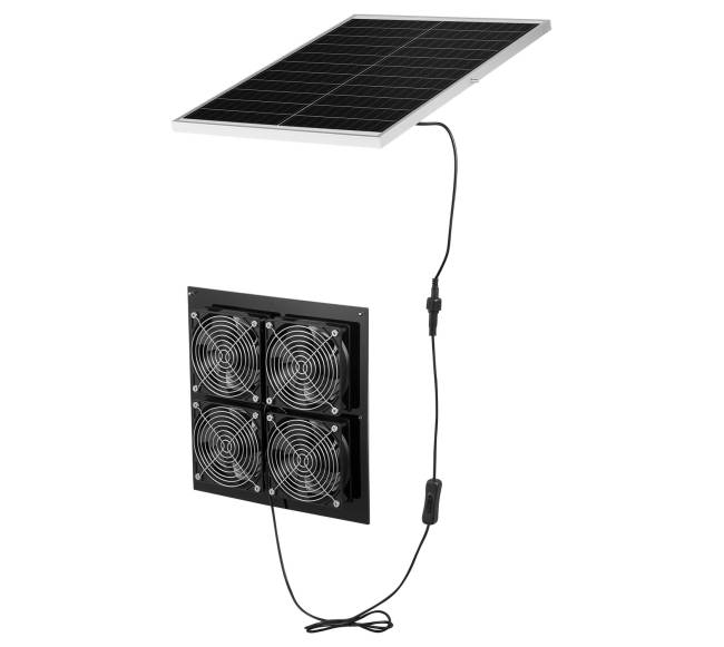 Saulės energija varomas ventiliatorius su saulės baterija8