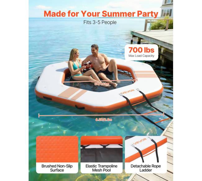 Pripučiama plūduriuojanti platforma 2,6x2,6 m1