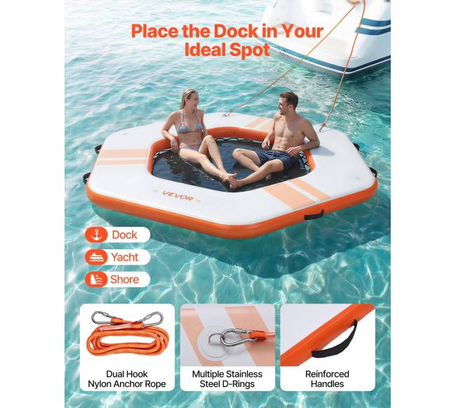 Pripučiama plūduriuojanti platforma 2,6x2,6 m3