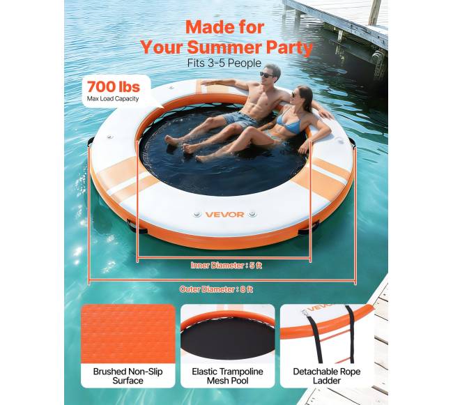 Pripučiama plūduriuojanti platforma, 2.44 m1