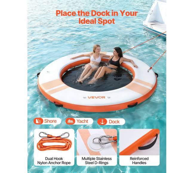 Pripučiama plūduriuojanti platforma, 2.44 m3