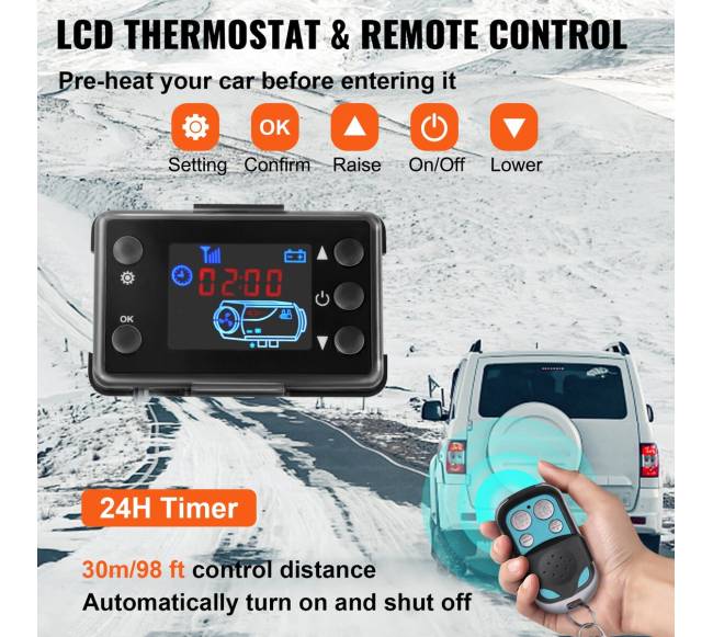 5 kW dyzelinis šildytuvas su LCD ekranu4