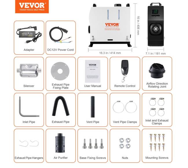 5-8kW dyzelinis šildytuvas su nuotoliniu valdymu6
