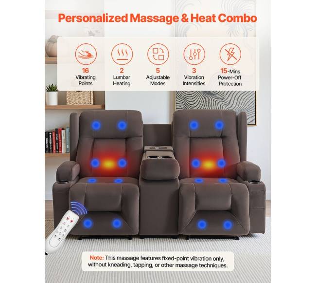 Elektrinis lovos krėslas su masazu ir šildymu3