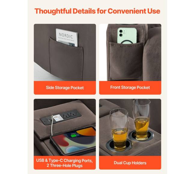 Elektrinis lovos krėslas su masazu ir šildymu6