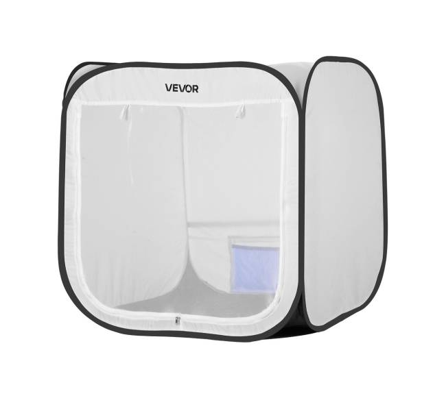 Nešiojama dažymo palapinė su tinkliniu duru0