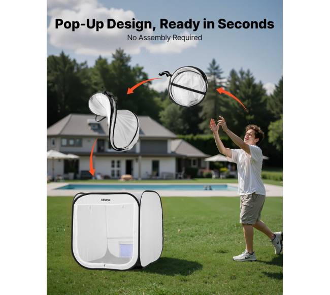 Nešiojama dažymo palapinė su tinkliniu duru1