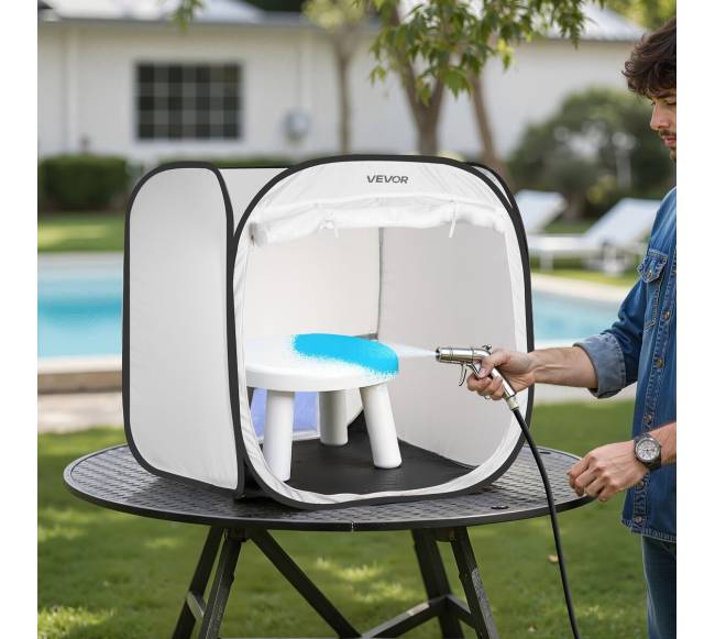 Nešiojama dažymo palapinė su tinkliniu duru7