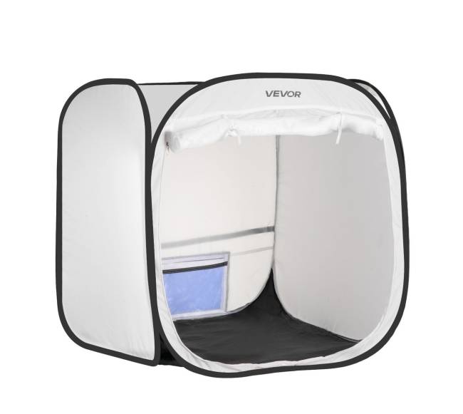 Nešiojama dažymo palapinė su tinkliniu duru8