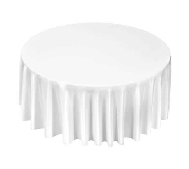 Apvalūs balti staltiesės 6 vnt, 335 cm0